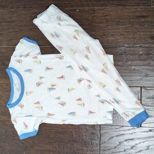 Milkberry Bamboo Pajama Set Sailboat Print size 24 Months